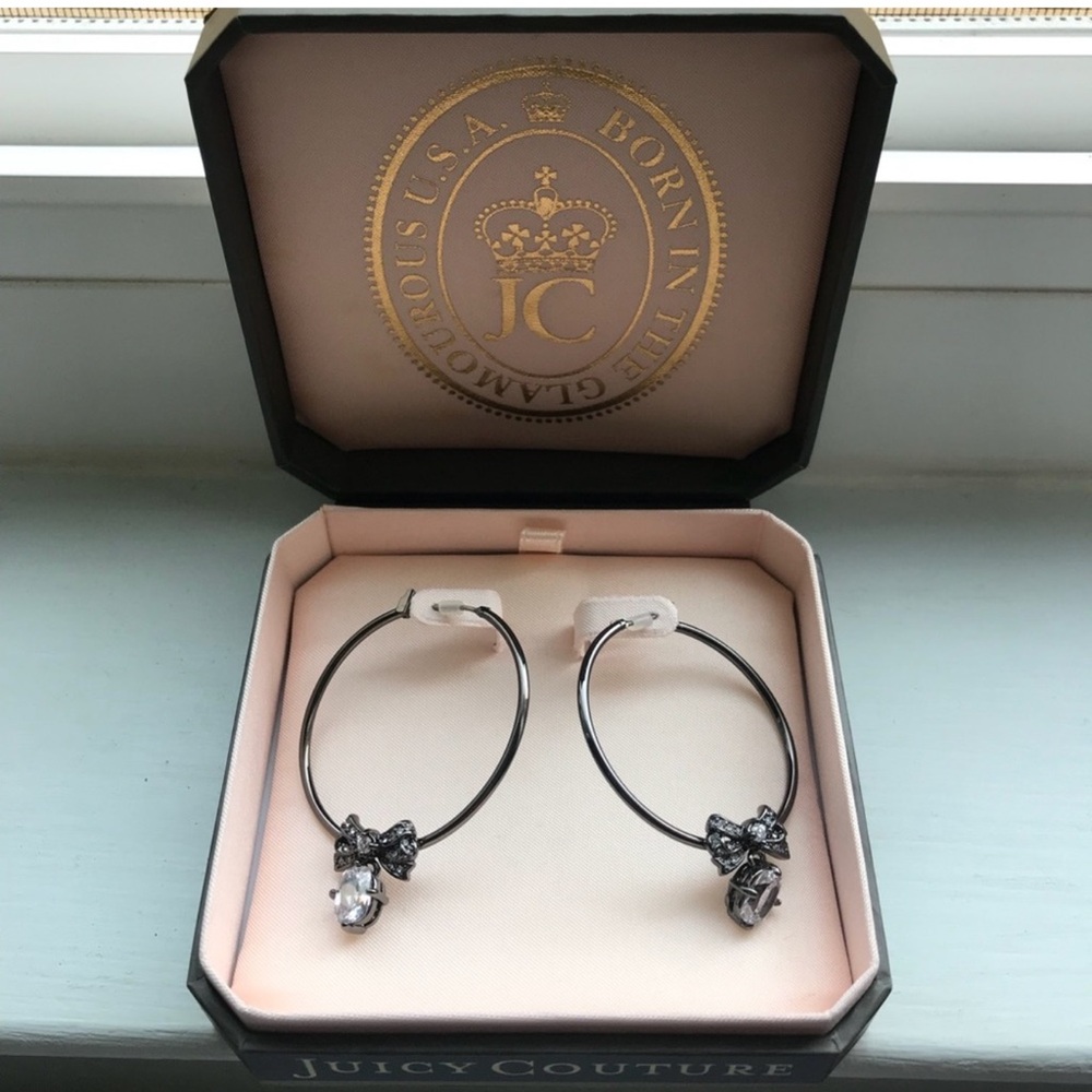 Juicy Couture Hoop Bow Earrings